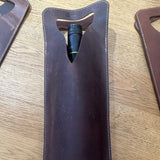 Stitched Leather Wine Tote Bag - One Bottle