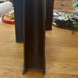 Stitched Leather Wine Tote Bag - Two Bottles