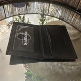 Leather Mens Card Wallet - Slim Black