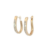 Diamond Huggie Earrings in 9ct Yellow Gold