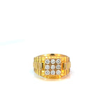 Unisex Diamond Signet Ring in 20ct Yellow Gold