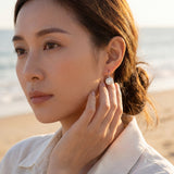 Italian Old Cut Diamond Cluster Earrings