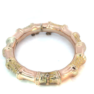 Antique Bamboo Bangle in 9ct Yellow/Rose Gold