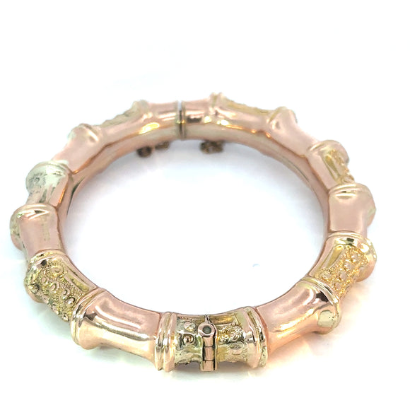 Antique Bamboo Bangle in 9ct Yellow/Rose Gold