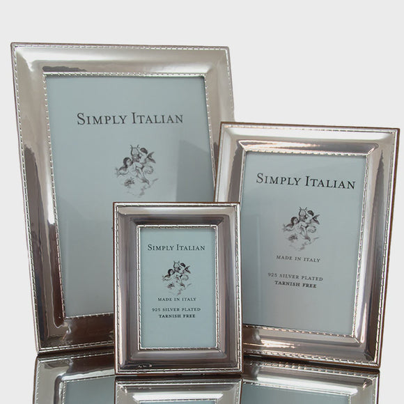Silver Plated Frame - Double Beaded Medium