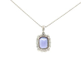 Tanzanite Diamond Pendant in Platinum