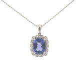 Tanzanite Diamond Pendant in Platinum