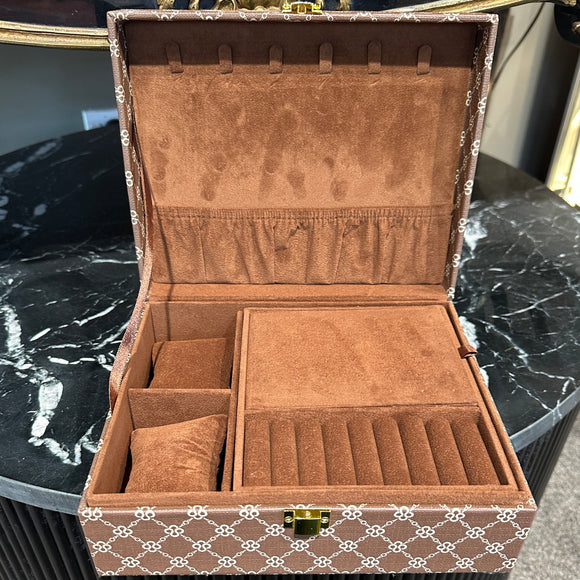 Unisex Brown Designer Jewellery Box