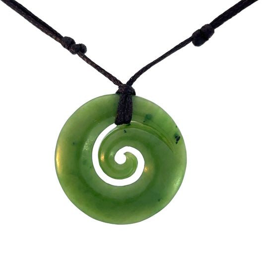 Closed Koru Pounamu Pendant Necklace