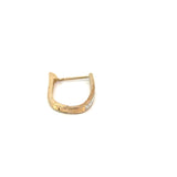 Diamond Elongated Huggie Earrings in 9ct Yellow Gold