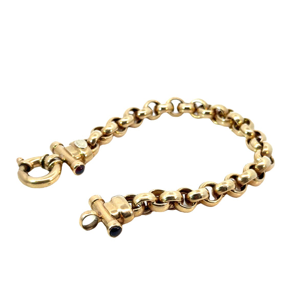 Round Belcher Chain Bracelet in 9ct Yellow Gold