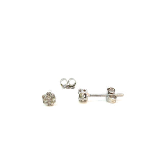 Petite Diamond Cluster Stud Earrings