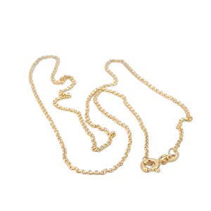 Plain Cable Chain Necklace in 9ct Yellow Gold