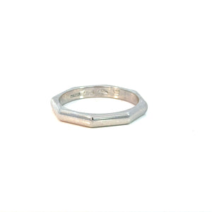 Bvlgari Octagonal Wedding Band in 18ct White Gold