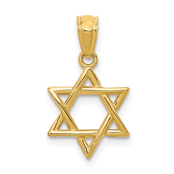 Star of David Pendant in 14ct Yellow Gold