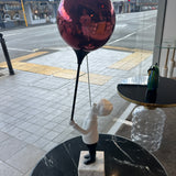 Boy Holding Red Balloon Figurine - Banksy Style