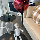 Boy Holding Red Balloon Figurine - Banksy Style