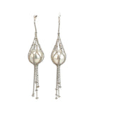 Lavalier South Sea Pearl Encased Drop Earrings