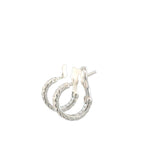 Double Row Diamond Huggie Earrings