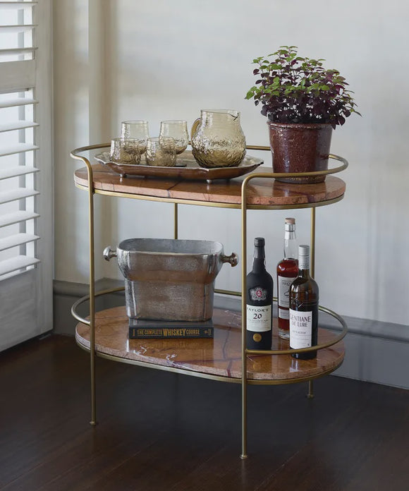 Marble Gold Drinks Trolley