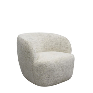 Curved Swivel Chair - Salt & Pepper
