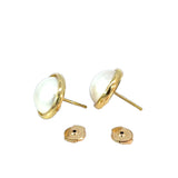 Mabe Pearl Stud Earrings in 18ct Yellow Gold