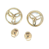 Mabe Pearl Stud Earrings in 18ct Yellow Gold