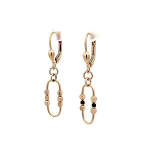 Italian Drop Oblong Earrings with Blocks