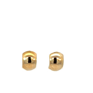 Italian Wide Half Huggie Style Earrings