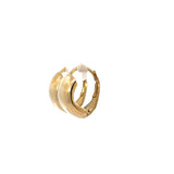 Italian Wide Half Huggie Style Earrings
