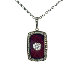 Enamel Art Deco Style Necklace
