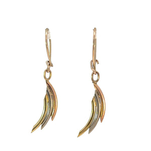 Trio Gold Drop Earrings