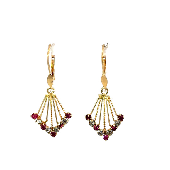 Fan Earrings in 18ct Yellow Gold
