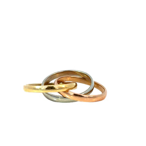 Tri Gold Trinity  Ring