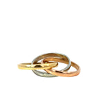 Tri Gold Trinity  Ring