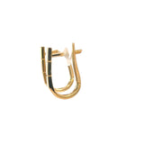 Italian Oblong Lined Clip Post Earrings