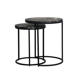 Marble Nesting Side Tables - Set of 2