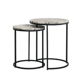 Marble Nesting Side Tables - Set of 2