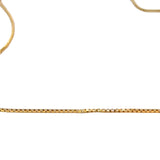 Box Chain Necklace in 18ct Yellow Gold - 52cm