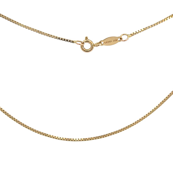 Box Chain Necklace in 18ct Yellow Gold - 51cm