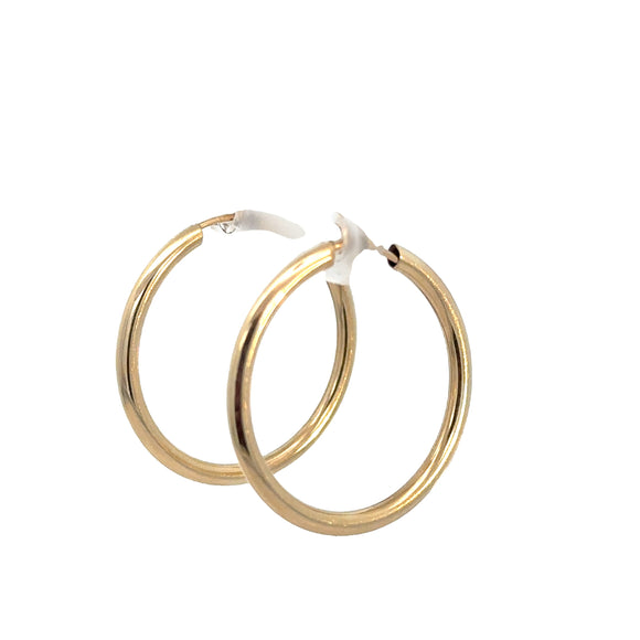 Large Sleeper Style Hoop Earrings