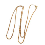Box Chain Necklace in 18ct Yellow Gold - 62cm