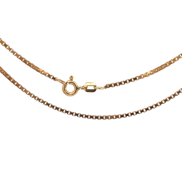 Box Chain Necklace in 18ct Yellow Gold - 62cm