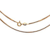 Box Chain Necklace in 18ct Yellow Gold - 62cm