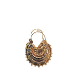Antique Fancy Pattern Hoop Drop Earrings