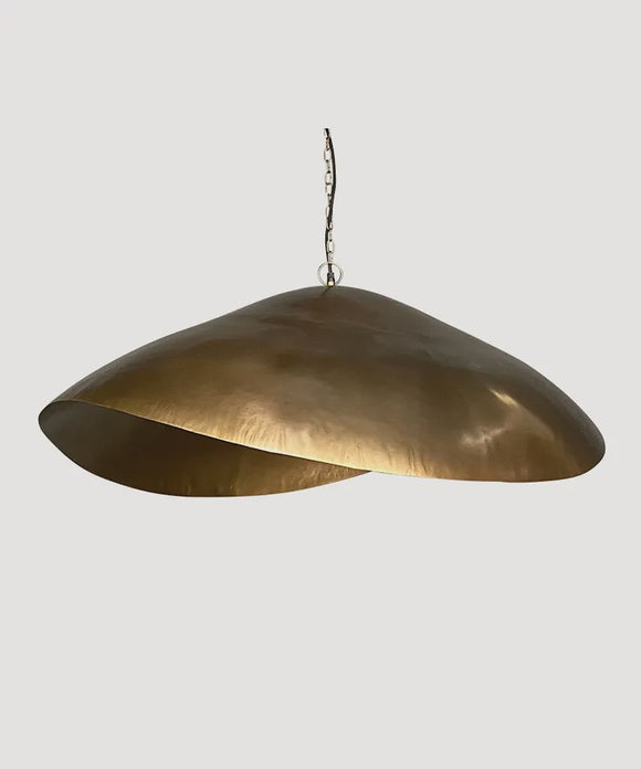Curved Gold Pendant Light - Medium