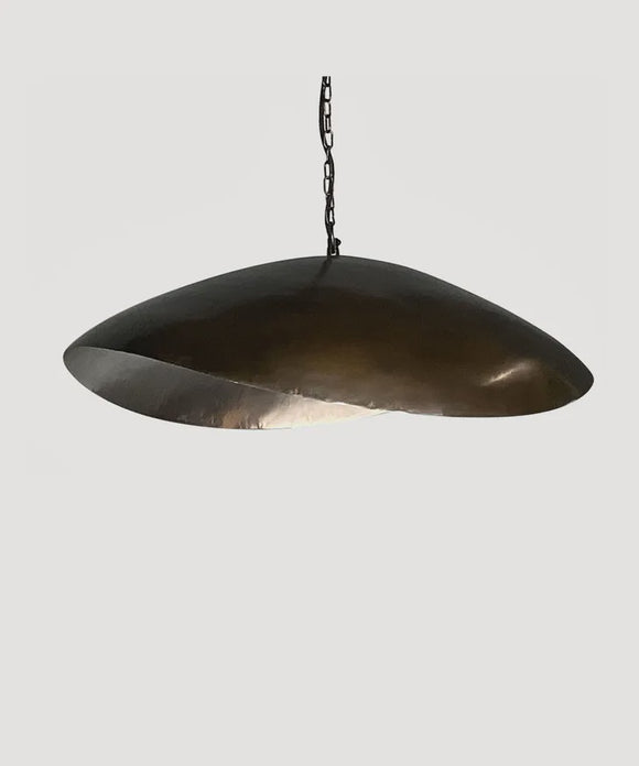 Large Curved Pendant Light - Black