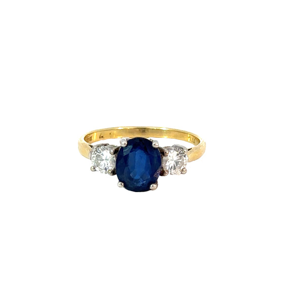 Oval Sapphire Diamond Ring