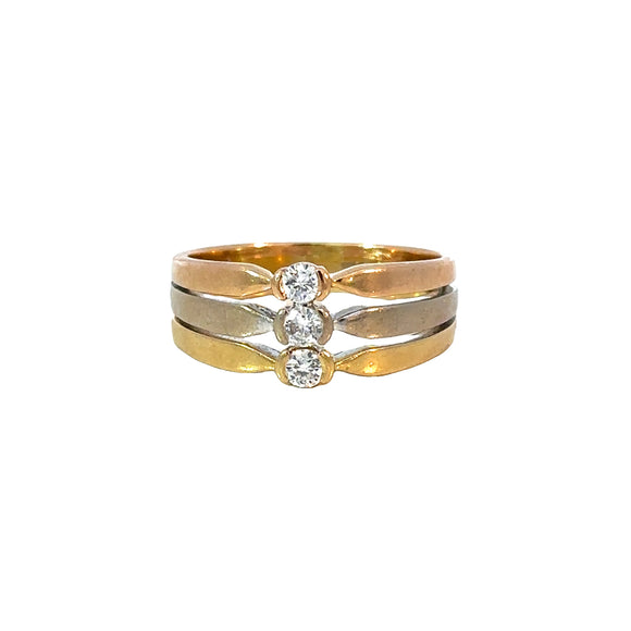 Gold Trio Diamond Ring