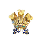 Antique Prince Of Wales Feathers Brooch